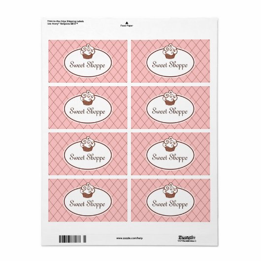 Sweet Shoppe Cupcake Labels (Vorne)