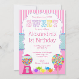 Sweet Shoppe zum Geburtstag Einladung