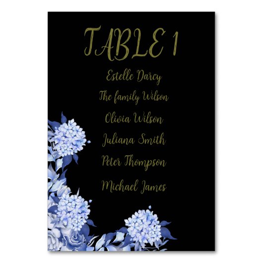 Sweet Shower Autumn Floral Wedding Tischnummer (Vorderseite)