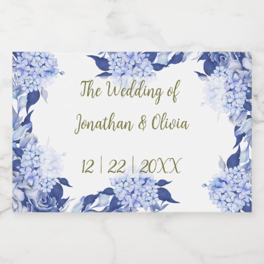 Sweet Shower Spring purple Floral Wedding Alkoholflaschenetikett (Einzelnes Label)