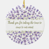 Sweet Shower Spring purple Floral Wedding Keramik Ornament (Hinten)