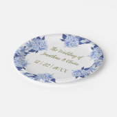 Sweet Shower Spring purple Floral Wedding Pappteller (Schrägansicht)