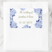 Sweet Shower Spring purple Floral Wedding Rechteckiger Aufkleber (Tasche)