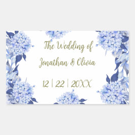 Sweet Shower Spring purple Floral Wedding Rechteckiger Aufkleber