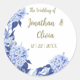 Sweet Shower Spring purple Floral Wedding Runder Aufkleber