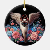 Sweet Siam Demon and Angel Cat Keramik Ornament (Hinten)