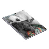 Sweet Siamese Kitten liegt am Kopf von Labrador Notizblock (Rechte Seite)