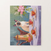 Sweet Siamese & Tea Time Jigsaw Puzzle (Vertikal)
