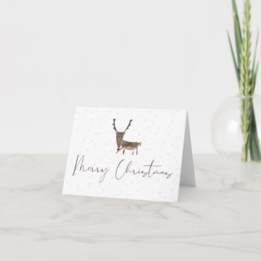 Sweet & Simple Christmas Card - Rentier Karte (Vorderseite)