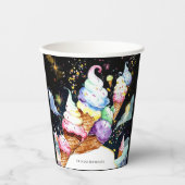 Sweet Simple Creamy Ice Cream Geburtstag Pappbecher (Vorderseite)