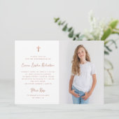 Sweet Simple | Foto Imitate Rose Gold-Bestätigung Einladung (Stehend Vorderseite)