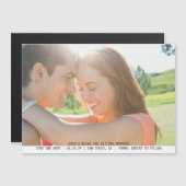Sweet Simple Foto Wedding Save the Date Magneteinladung (Vorne/Hinten)