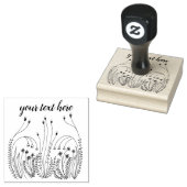 Sweet Simple Line Art Blume Meadow CUSTOM Gummistempel (Stempel)