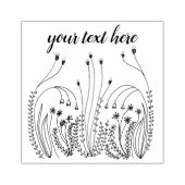 Sweet Simple Line Art Blume Meadow CUSTOM Gummistempel (Prägung)