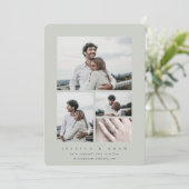 Sweet + Simple Modern Wir sind Verlobt! Multi-Foto (Stehend Vorderseite)