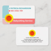 Sweet Simple Pastel Babysitter Layers Visitenkarte (Vorne/Hinten)