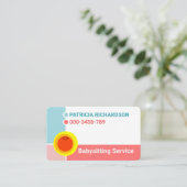 Sweet Simple Pastel Babysitter Layers Visitenkarte (Stehend Vorderseite)