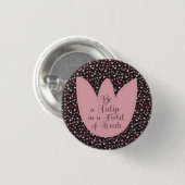 Sweet Simple Pink Tulip Pattern - Alle Richtungen Button (Vorne & Hinten)
