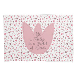 Sweet Simple Pink Tulip Pattern - Alle Richtungen Kissenbezug