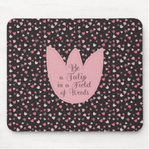 Sweet Simple Pink Tulip Pattern - Alle Richtungen Mousepad