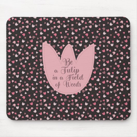 Sweet Simple Pink Tulip Pattern - Alle Richtungen Mousepad (Vorne)