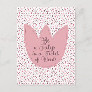 Sweet Simple Pink Tulip Pattern - Alle Richtungen Postkarte