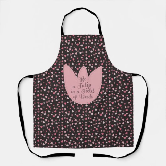 Sweet Simple Pink Tulip Pattern - Alle Richtungen Schürze (Vorderseite)