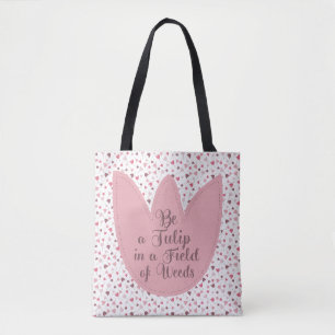 Sweet Simple Pink Tulip Pattern - Alle Richtungen Tasche