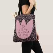 Sweet Simple Pink Tulip Pattern - Alle Richtungen Tasche (Von Nahem)