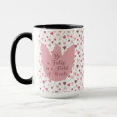 Sweet Simple Pink Tulip Pattern, alle Richtungen Tasse (Links)
