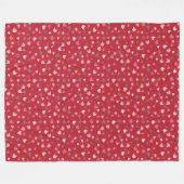Sweet Simple Pink Tulip Pattern, roter Hintergrund Fleecedecke (Vorderseite (Horizontal))