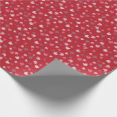 Sweet Simple Pink Tulip Pattern, roter Hintergrund Geschenkpapier (Ecke)