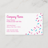 Sweet Simple Sprinkle Multi-Color Visitenkarte (Rückseite)