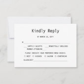 Sweet Simple Wedding RSVP Card Einladung (Vorderseite)