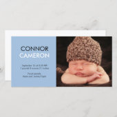 Sweet Simplicity Baby Birth Announcement - Blue Ankündigung (Vorne/Hinten)