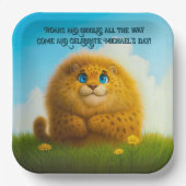 Sweet Sindry The Fluffy Leopard 9" Square Pappteller (Vorderseite)