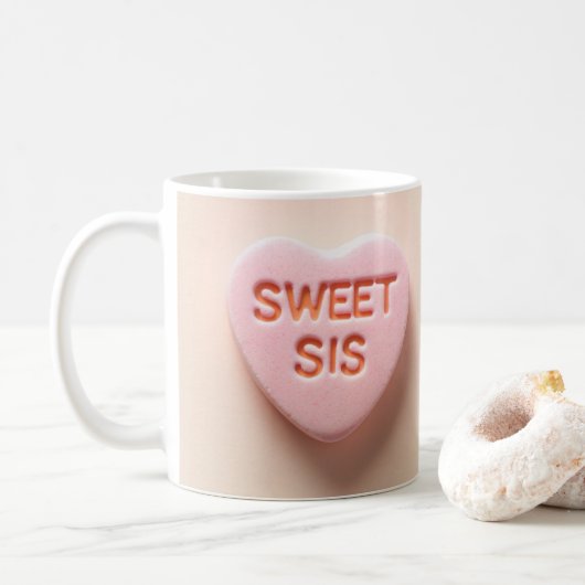 Sweet Sis Candy Heart Kaffeetasse (Mit Donut)