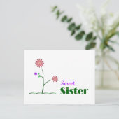 Sweet Sister Postkarte (Stehend Vorderseite)