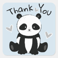 Sweet Sitting Panda Bear Vielen Dank