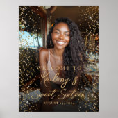 Sweet sixteen birthday photo welcome poster (Vorne)