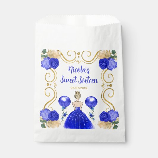 Sweet Sixteen Blonde Princess in Blue Geschenktütchen (Vorderseite)