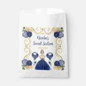 Sweet Sixteen Blonde Princess in Navy Blue Geschenktütchen (Vorderseite)