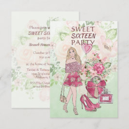 Sweet Sixteen Daughter Birthday Invitation Einladung