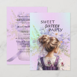 Sweet Sixteen Daughter Birthday Invitation Einladung