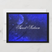 Sweet Sixteen, Enchanted Evening, Blue Invitations Einladung (Vorderseite)
