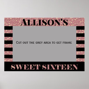 Sweet Sixteen Fotoboxrahmen Poster