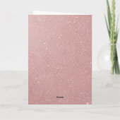 Sweet Sixteen in Pink Bows & Sparkle Karte (Rückseite)