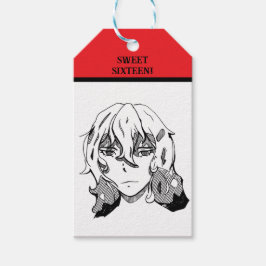 Sweet Sixteen Lineart Geschenkanhänger