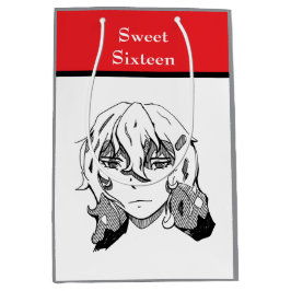Sweet Sixteen Lineart Mittlere Geschenktüte