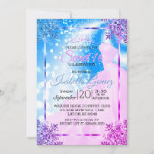 Sweet Sixteen Pink Princess Gown Einladung (Vorderseite)